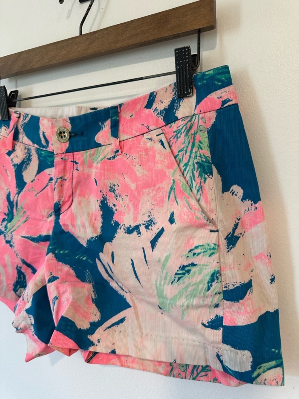 Lilly Pulitzer Callahan Short Pans Garden Tidal Wave Womens Size 4 Preppy Floral - Picture 4 of 7